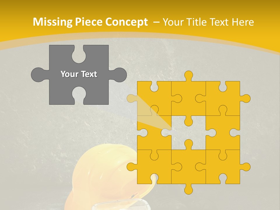 Work Wear Goggles Safety Helmet PowerPoint Template