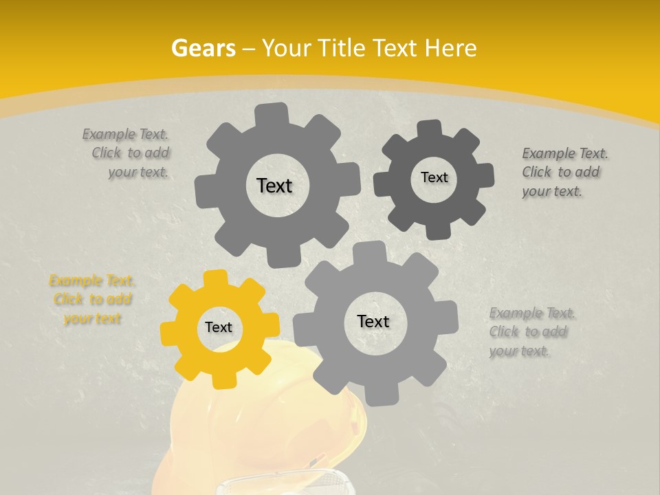 Work Wear Goggles Safety Helmet PowerPoint Template