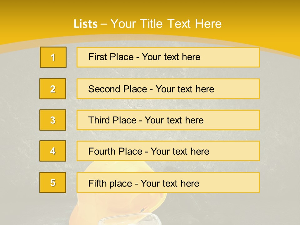 Work Wear Goggles Safety Helmet PowerPoint Template