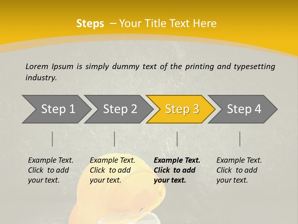 Work Wear Goggles Safety Helmet PowerPoint Template