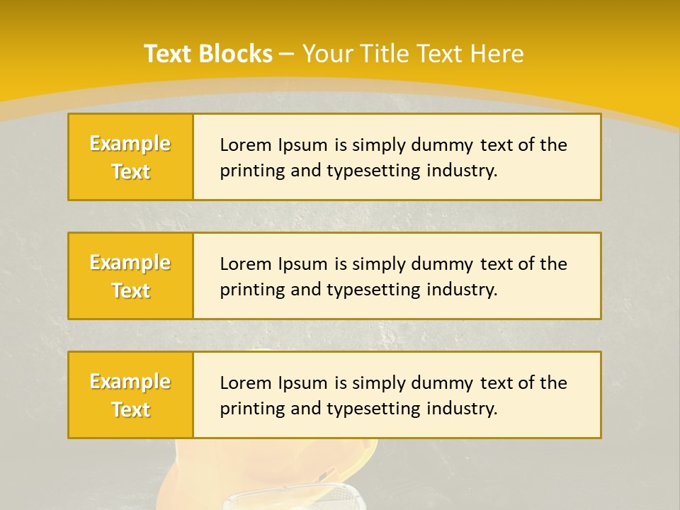 Work Wear Goggles Safety Helmet PowerPoint Template