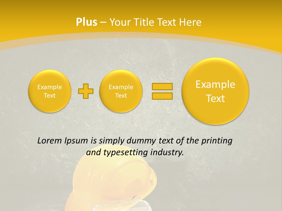 Work Wear Goggles Safety Helmet PowerPoint Template