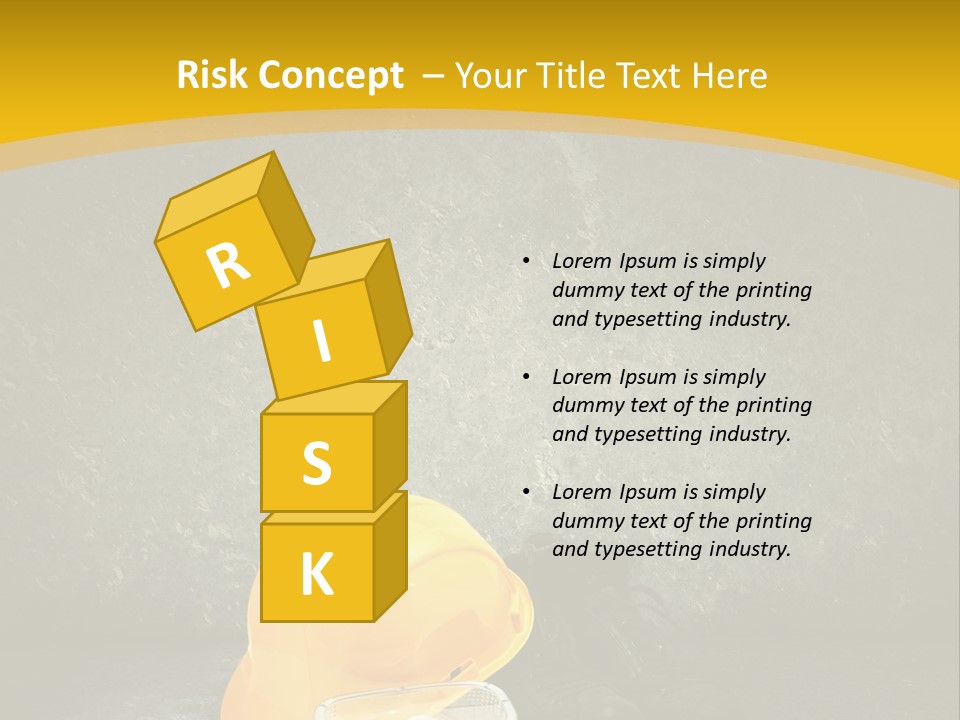 Work Wear Goggles Safety Helmet PowerPoint Template