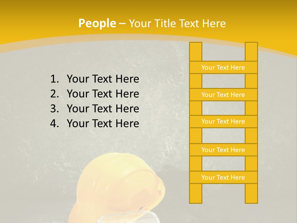 Work Wear Goggles Safety Helmet PowerPoint Template