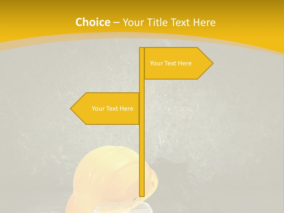 Work Wear Goggles Safety Helmet PowerPoint Template