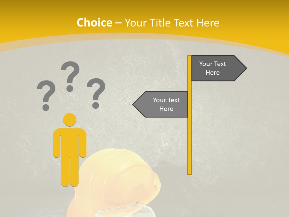 Work Wear Goggles Safety Helmet PowerPoint Template