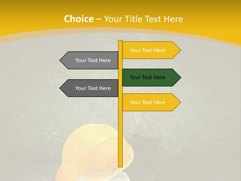 Work Wear Goggles Safety Helmet PowerPoint Template