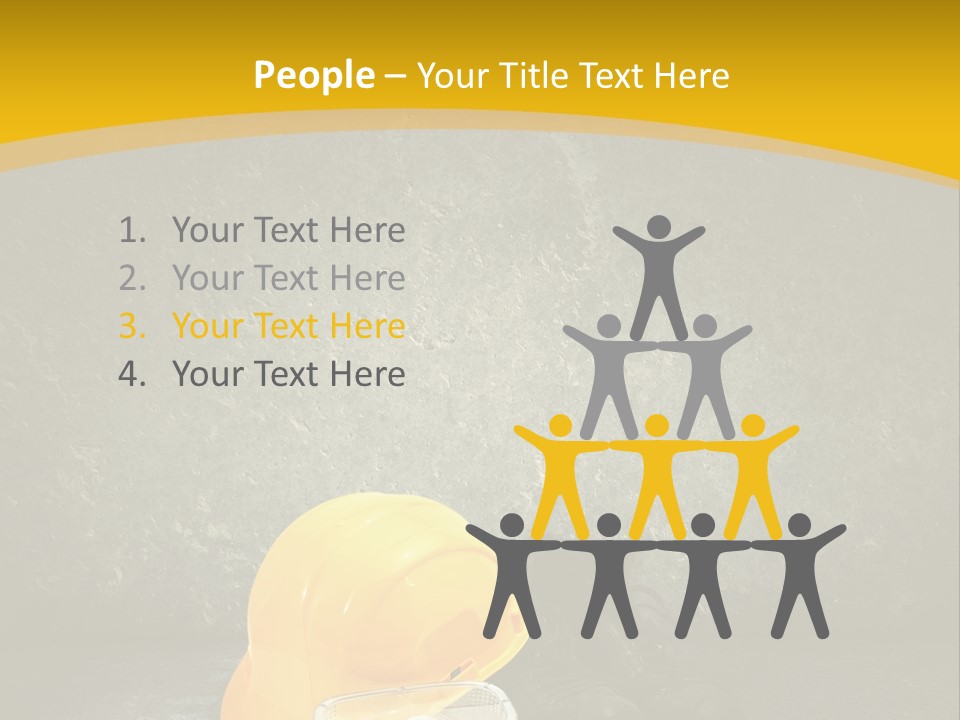 Work Wear Goggles Safety Helmet PowerPoint Template