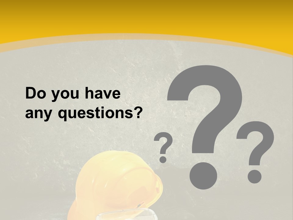 Work Wear Goggles Safety Helmet PowerPoint Template