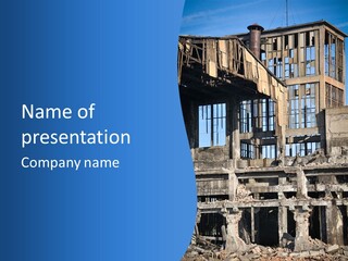 Ruin Building Destroy PowerPoint Template