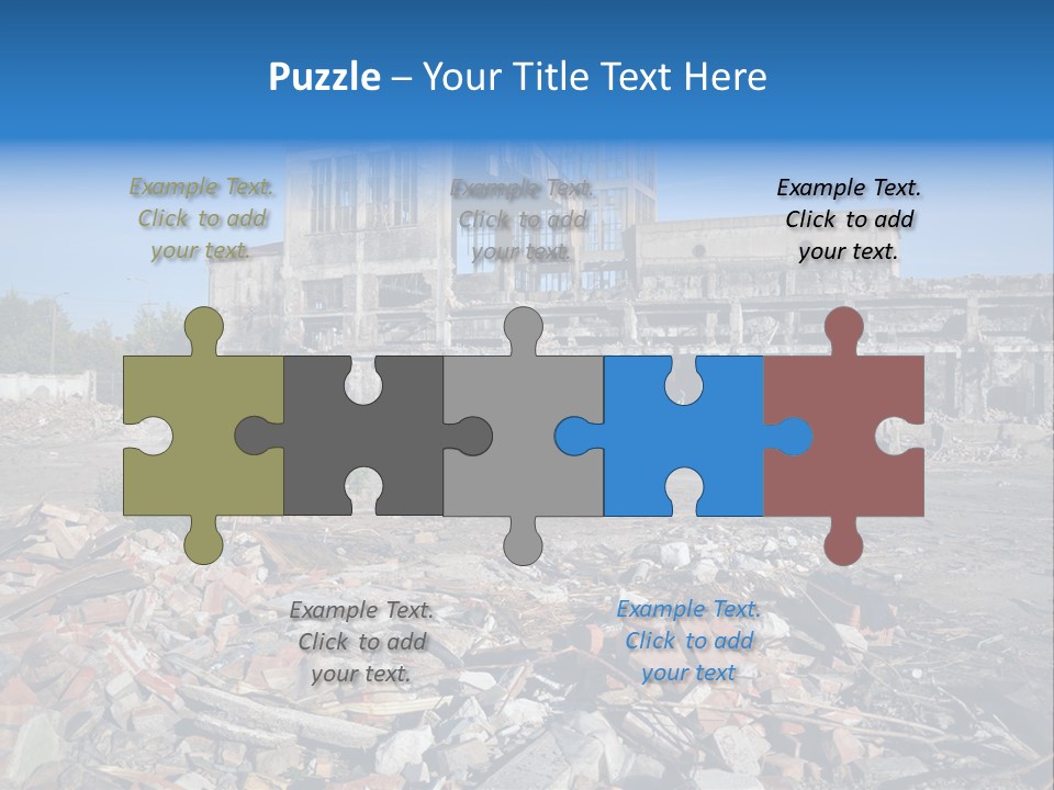 Garbage Scene Urban PowerPoint Template