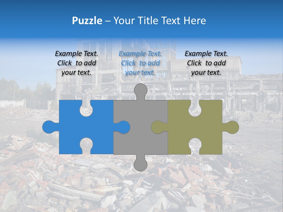 Garbage Scene Urban PowerPoint Template