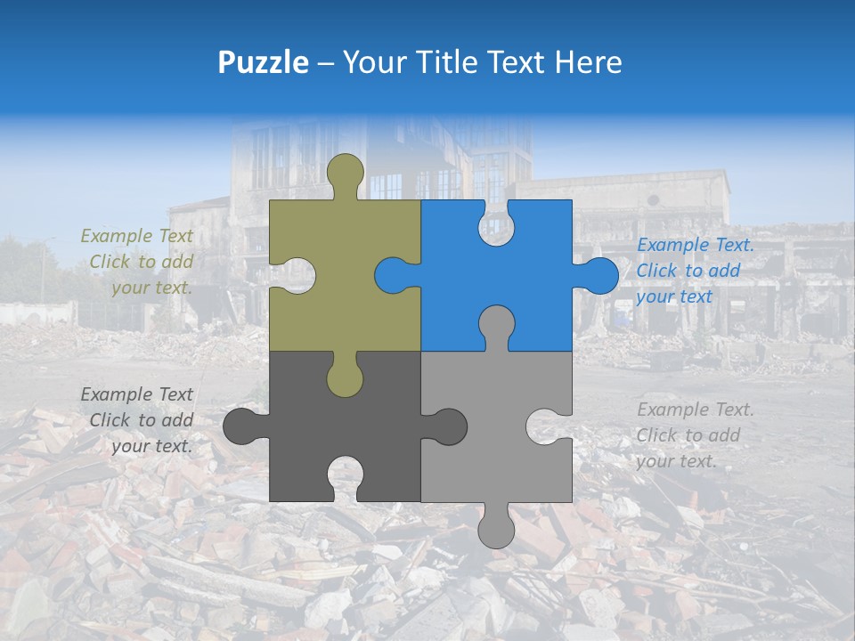 Garbage Scene Urban PowerPoint Template