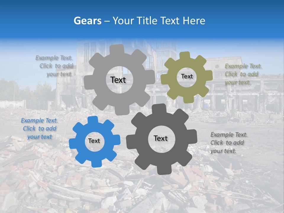 Garbage Scene Urban PowerPoint Template