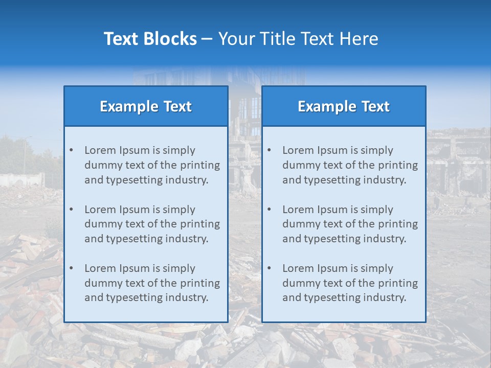 Garbage Scene Urban PowerPoint Template