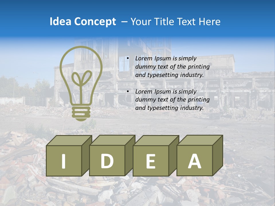 Garbage Scene Urban PowerPoint Template