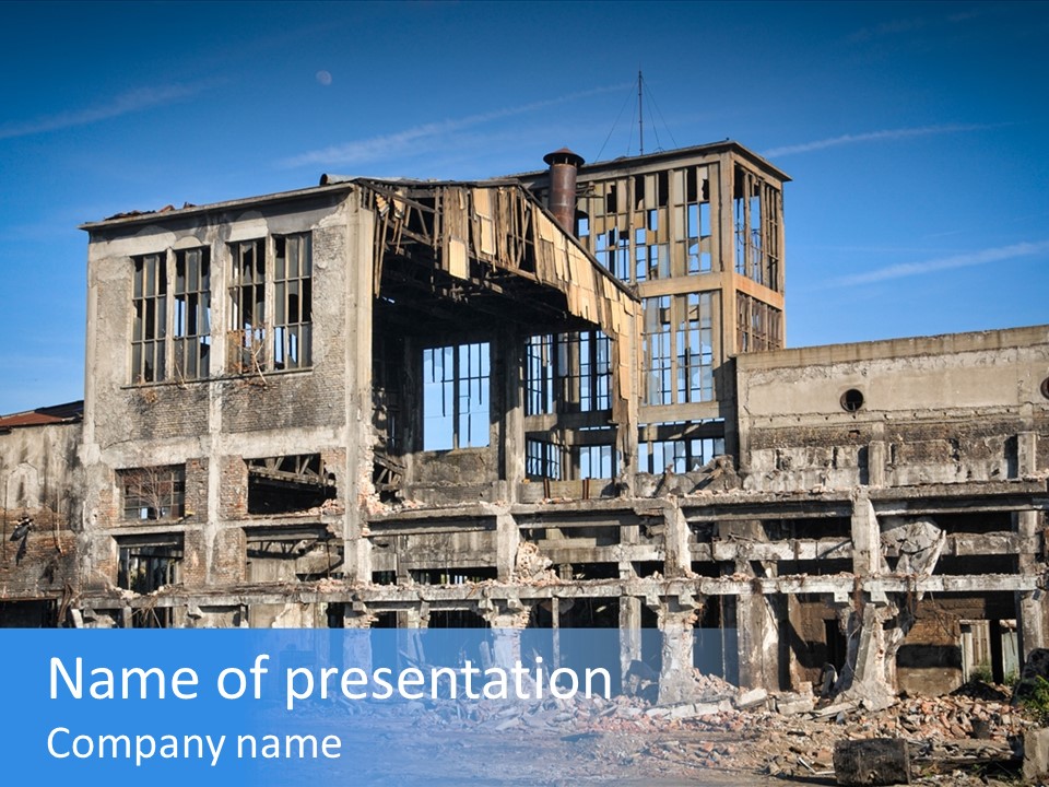Building Disaster Dust PowerPoint Template