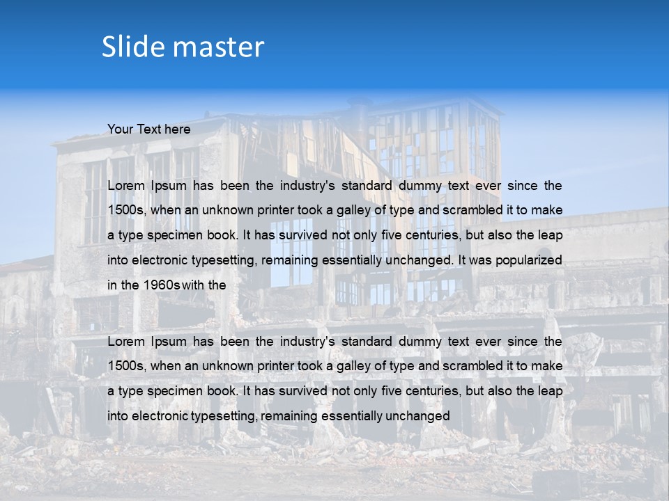 Building Disaster Dust PowerPoint Template