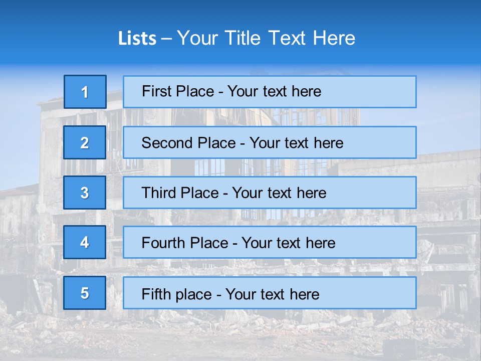 Building Disaster Dust PowerPoint Template
