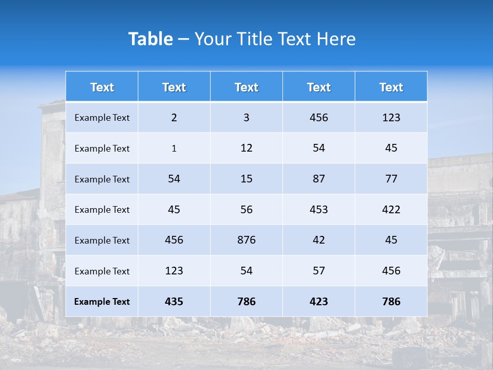 Building Disaster Dust PowerPoint Template