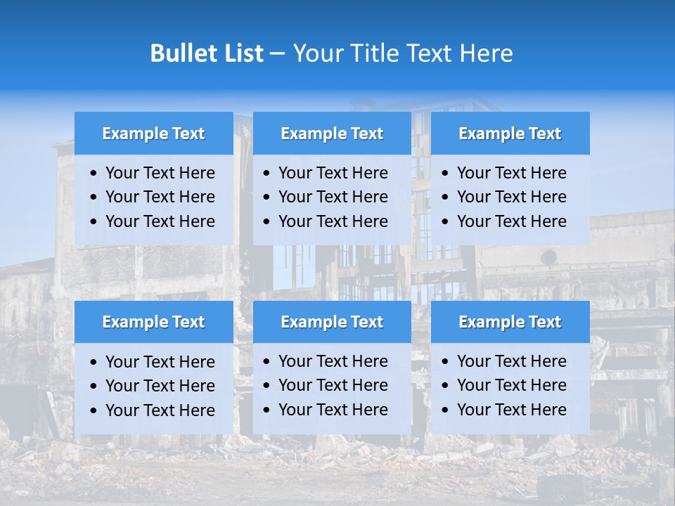 Building Disaster Dust PowerPoint Template