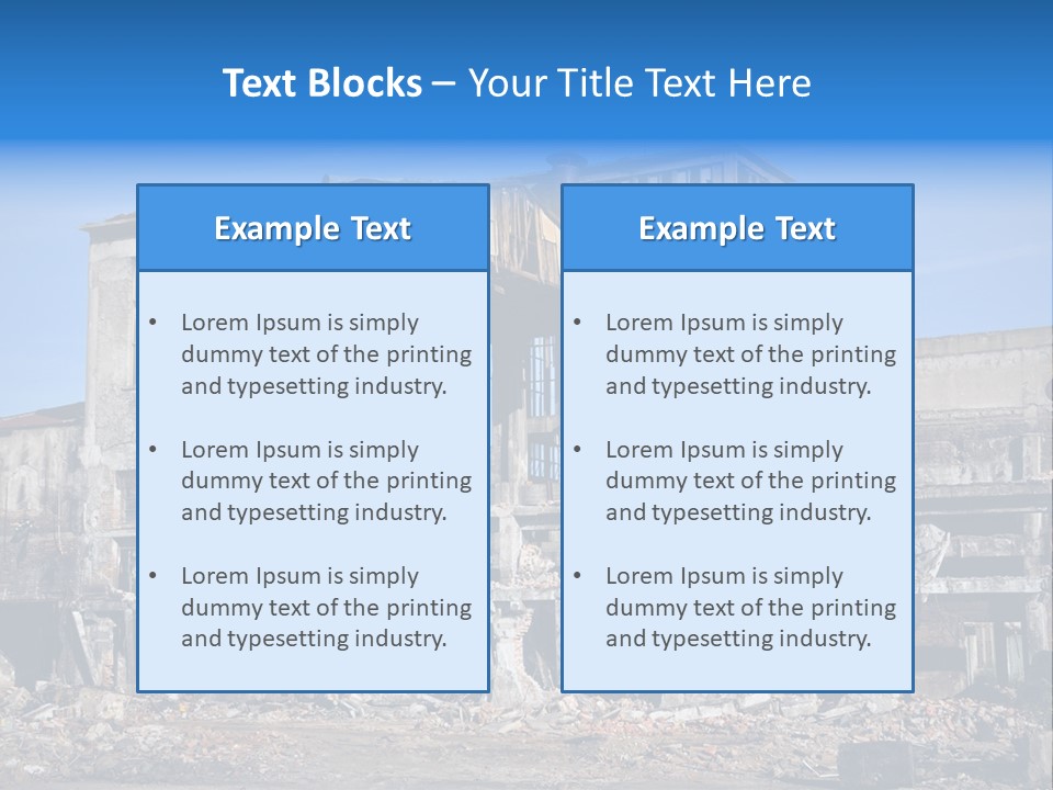 Building Disaster Dust PowerPoint Template