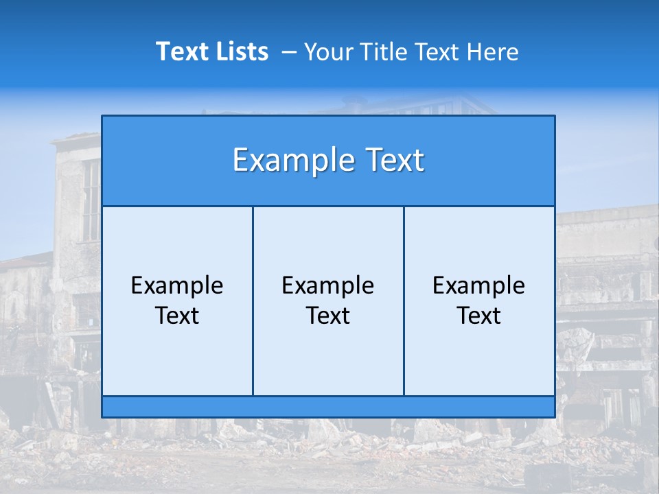 Building Disaster Dust PowerPoint Template