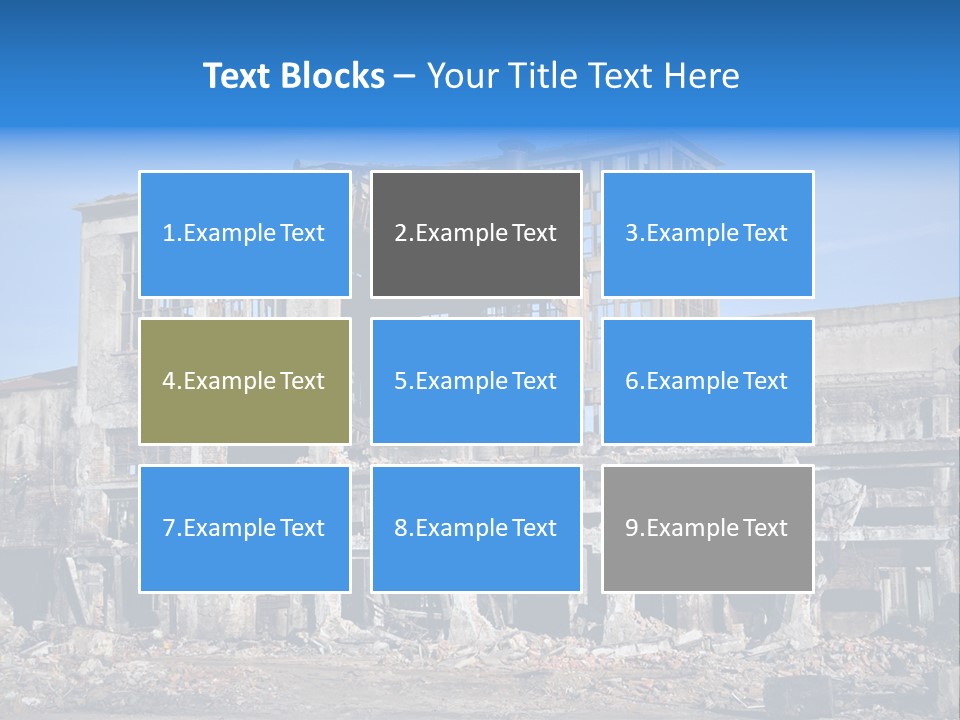 Building Disaster Dust PowerPoint Template