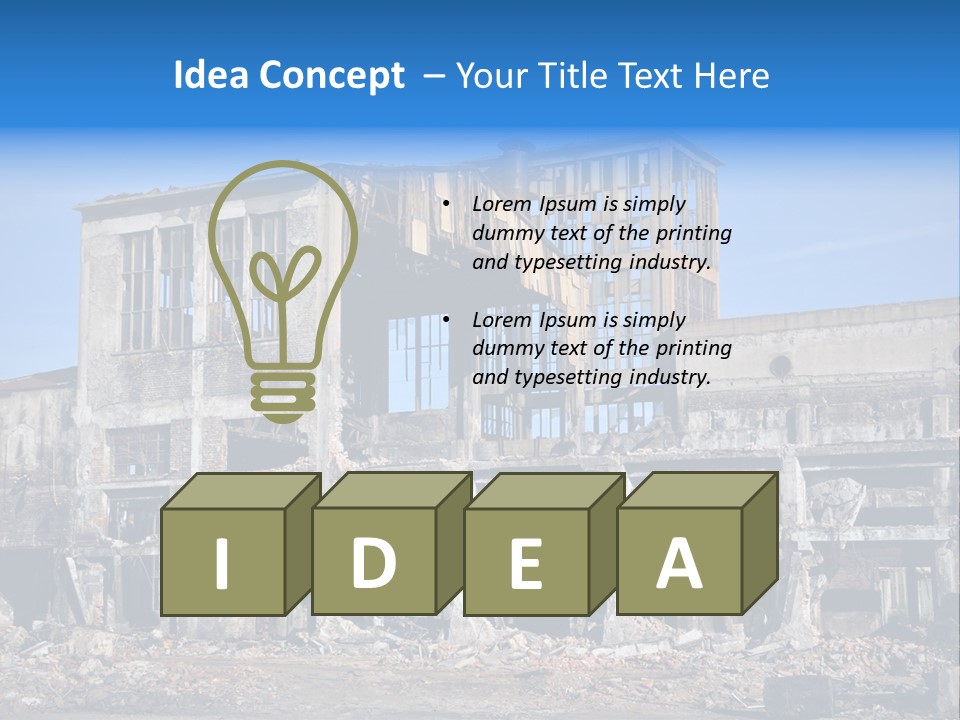 Building Disaster Dust PowerPoint Template