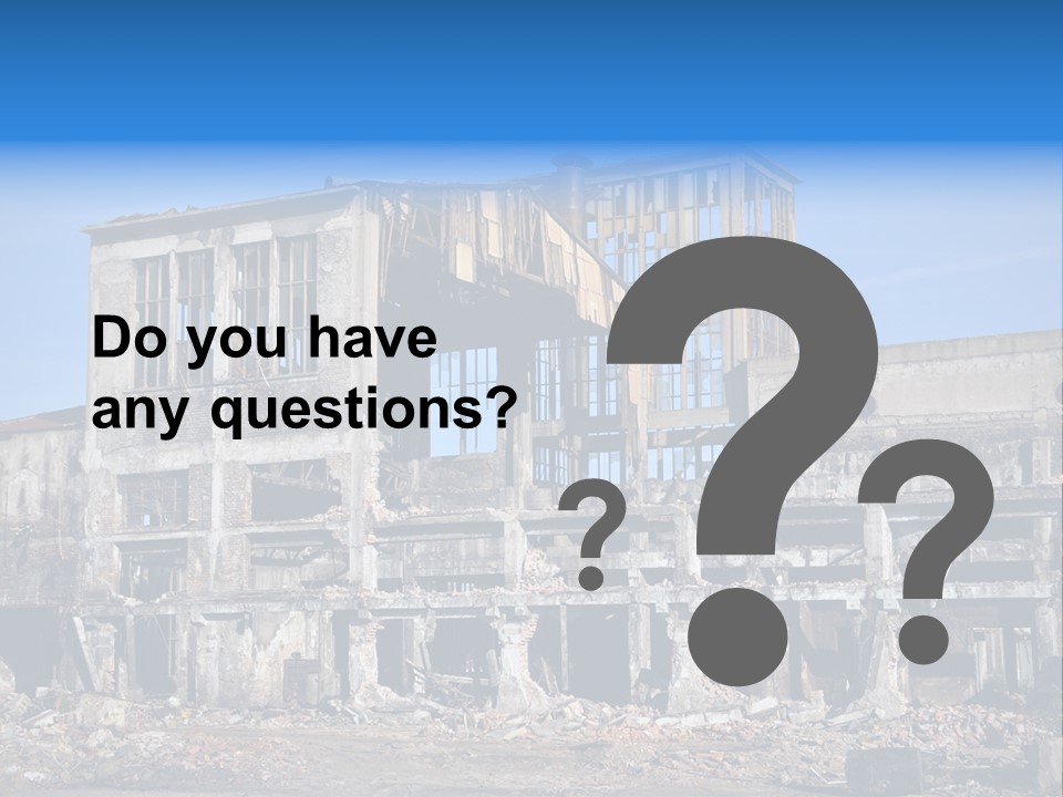 Building Disaster Dust PowerPoint Template