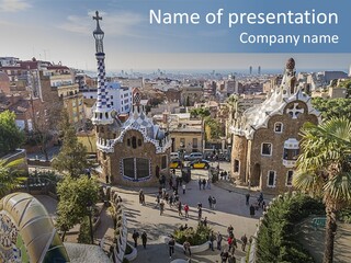 Gaudi Park Art PowerPoint Template