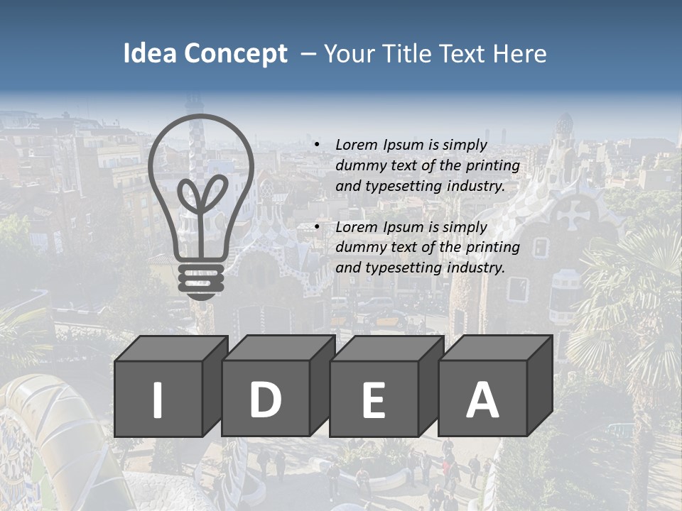 Gaudi Park Art PowerPoint Template