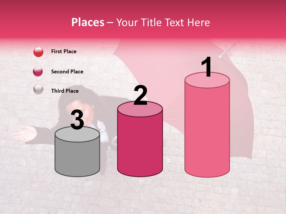 Caucasian Female Walking PowerPoint Template