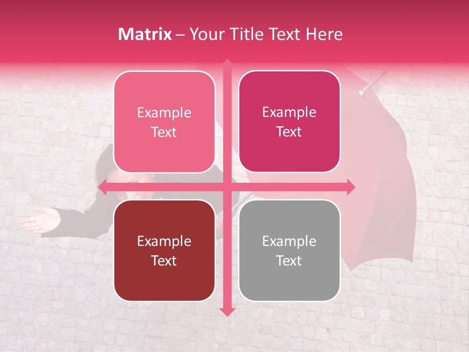 Caucasian Female Walking PowerPoint Template