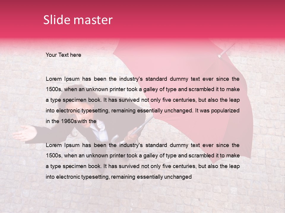 Caucasian Female Walking PowerPoint Template