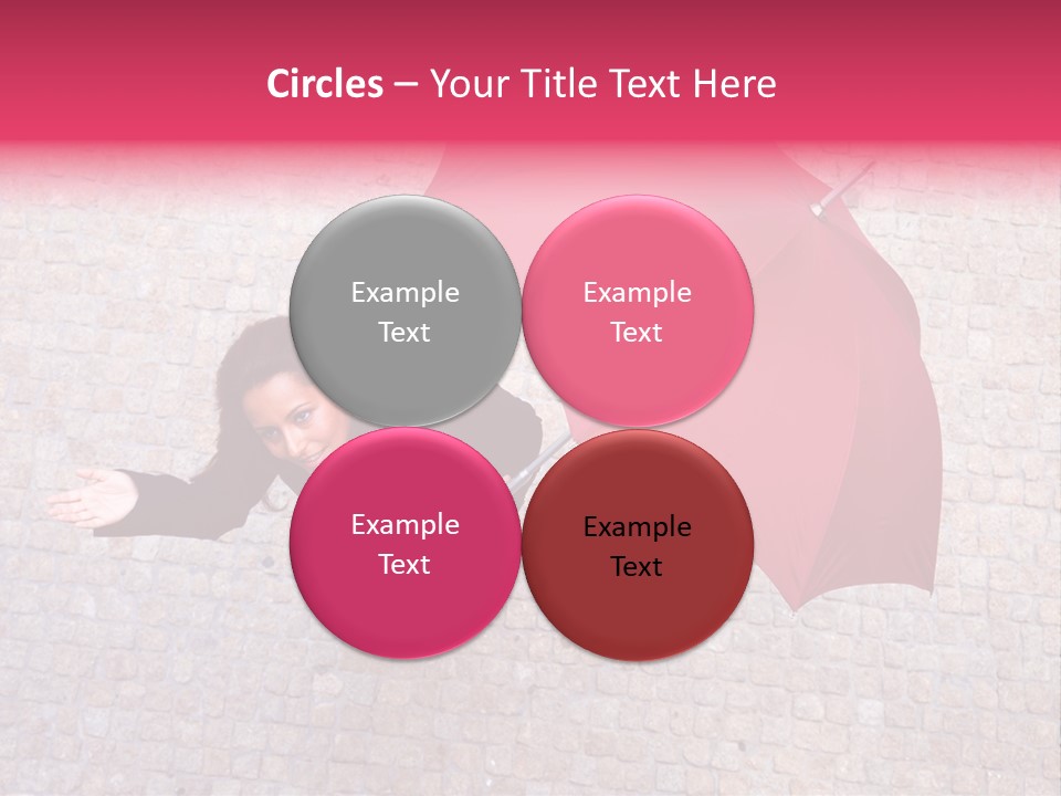 Caucasian Female Walking PowerPoint Template