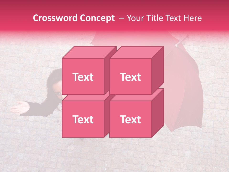 Caucasian Female Walking PowerPoint Template