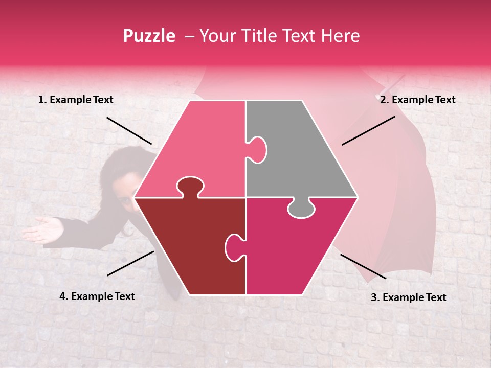 Caucasian Female Walking PowerPoint Template