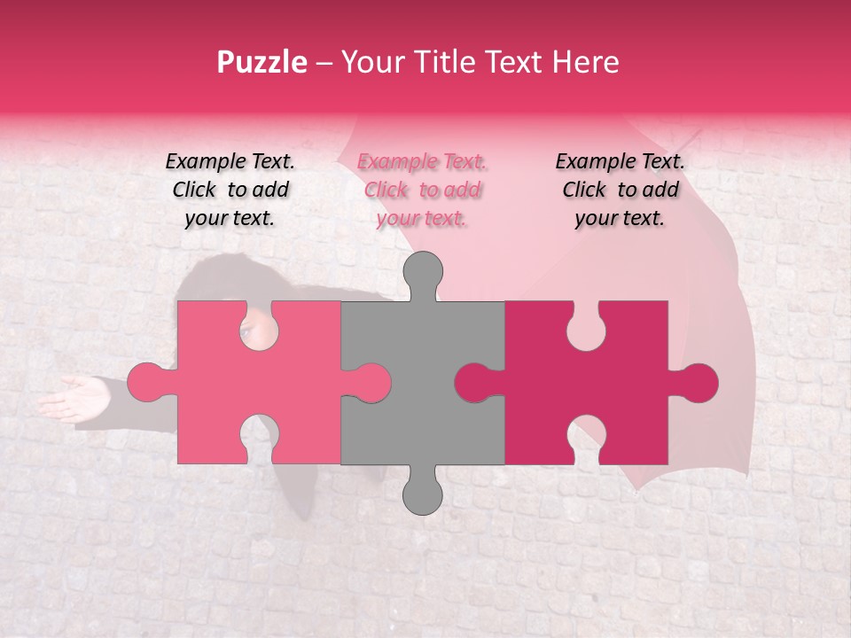 Caucasian Female Walking PowerPoint Template