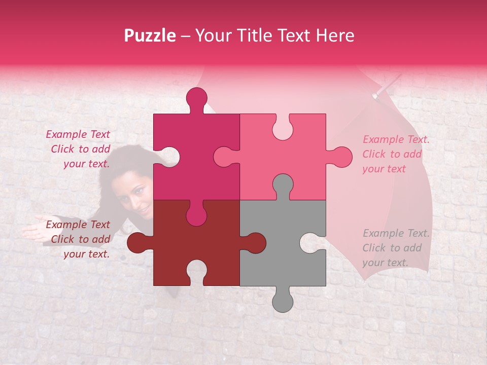 Caucasian Female Walking PowerPoint Template