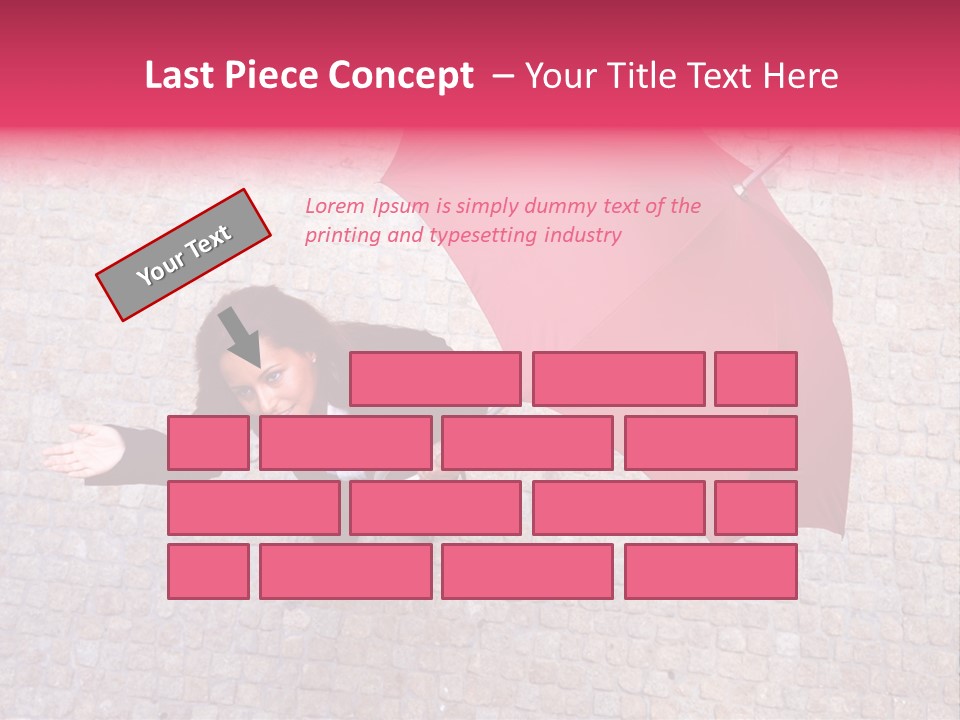 Caucasian Female Walking PowerPoint Template