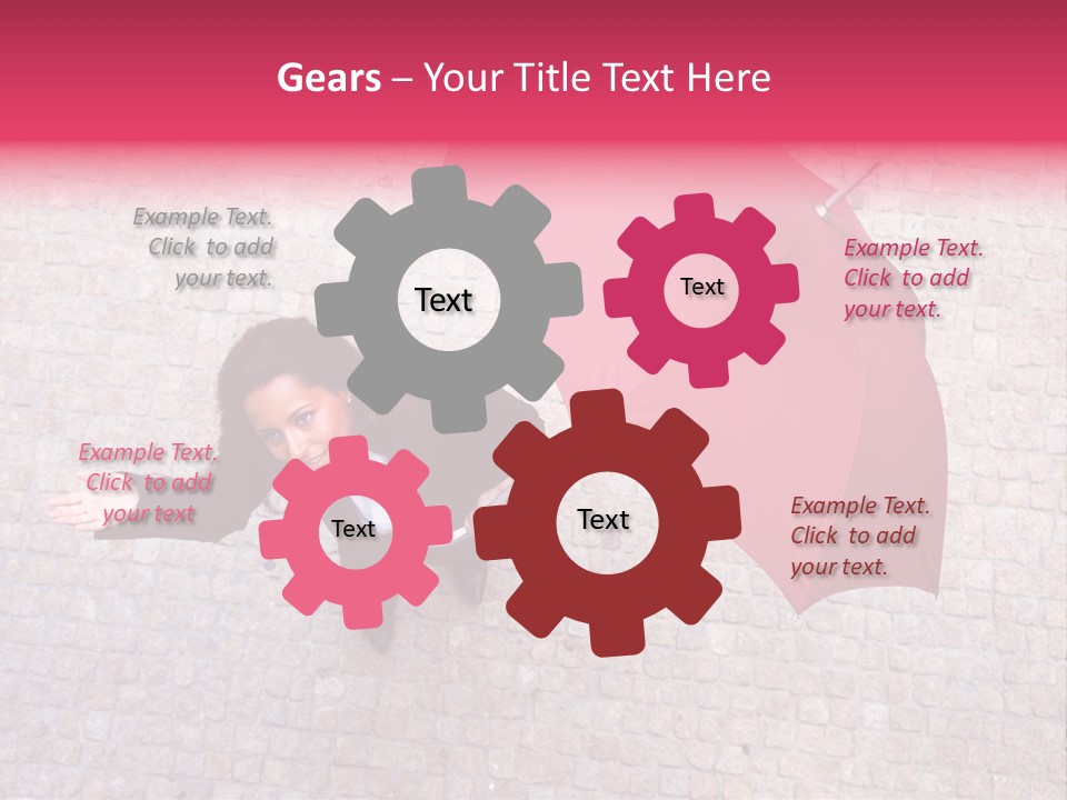 Caucasian Female Walking PowerPoint Template