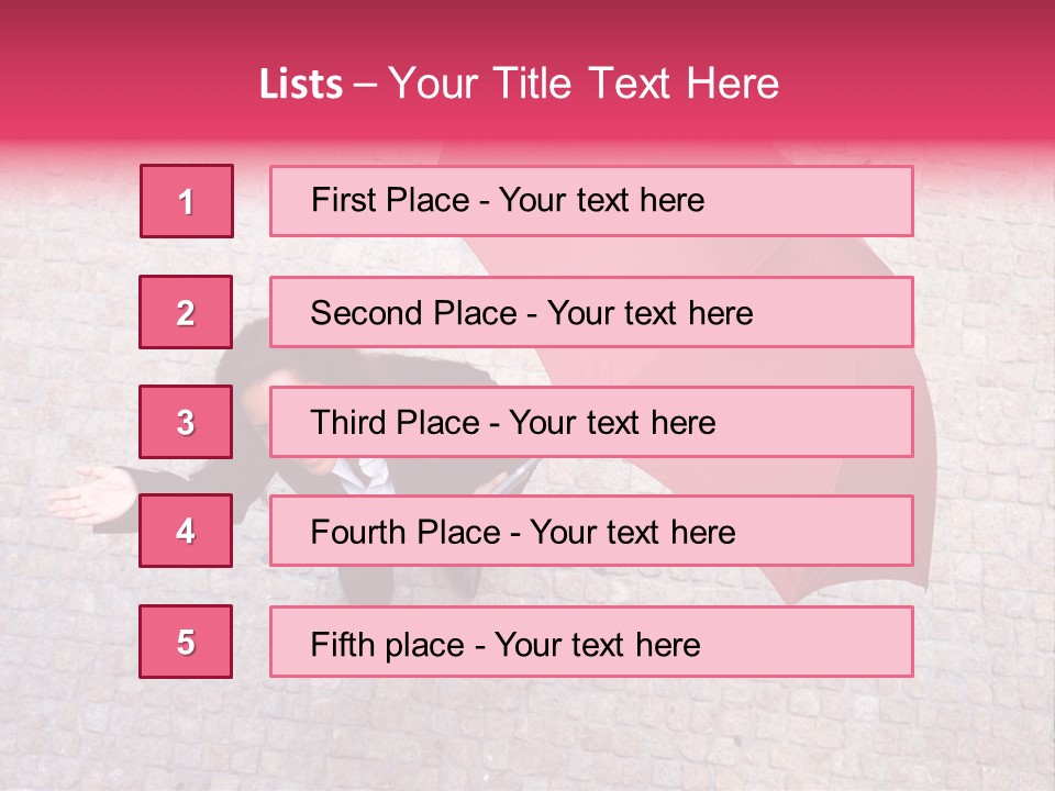 Caucasian Female Walking PowerPoint Template