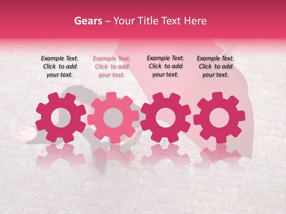 Caucasian Female Walking PowerPoint Template