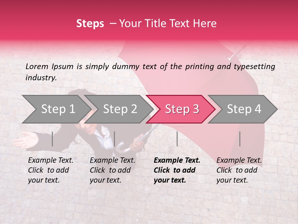 Caucasian Female Walking PowerPoint Template