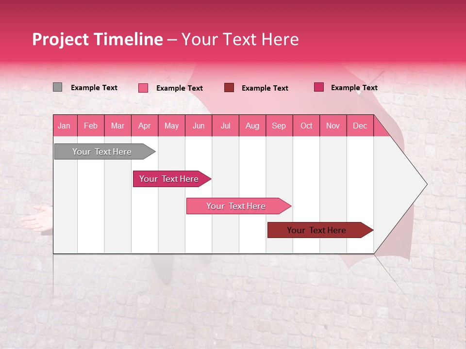 Caucasian Female Walking PowerPoint Template