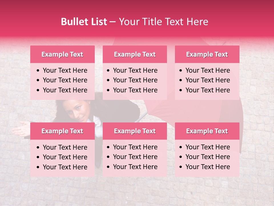 Caucasian Female Walking PowerPoint Template