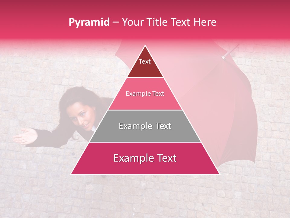 Caucasian Female Walking PowerPoint Template