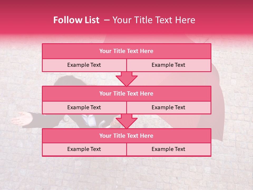 Caucasian Female Walking PowerPoint Template