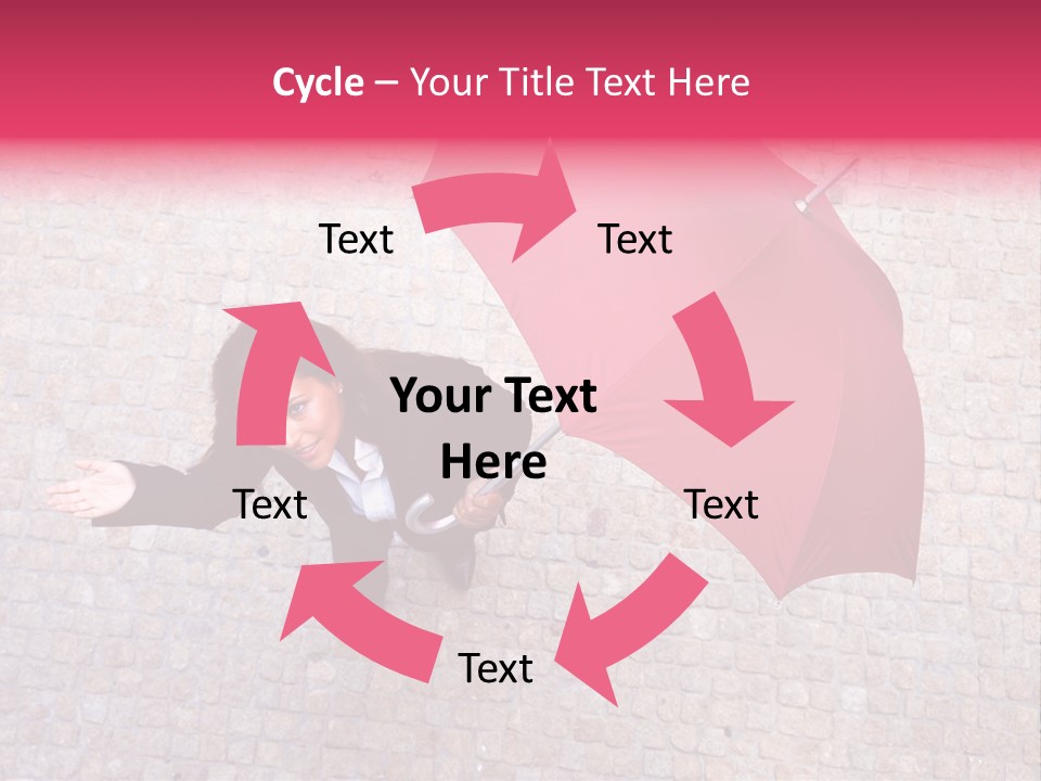 Caucasian Female Walking PowerPoint Template